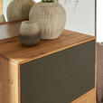SCHUHSCHRANK Eiche massiv Anthrazit, Eichefarben  - Eichefarben/Anthrazit, Design, Glas/Holz (60/105/38cm) - Waldwelt