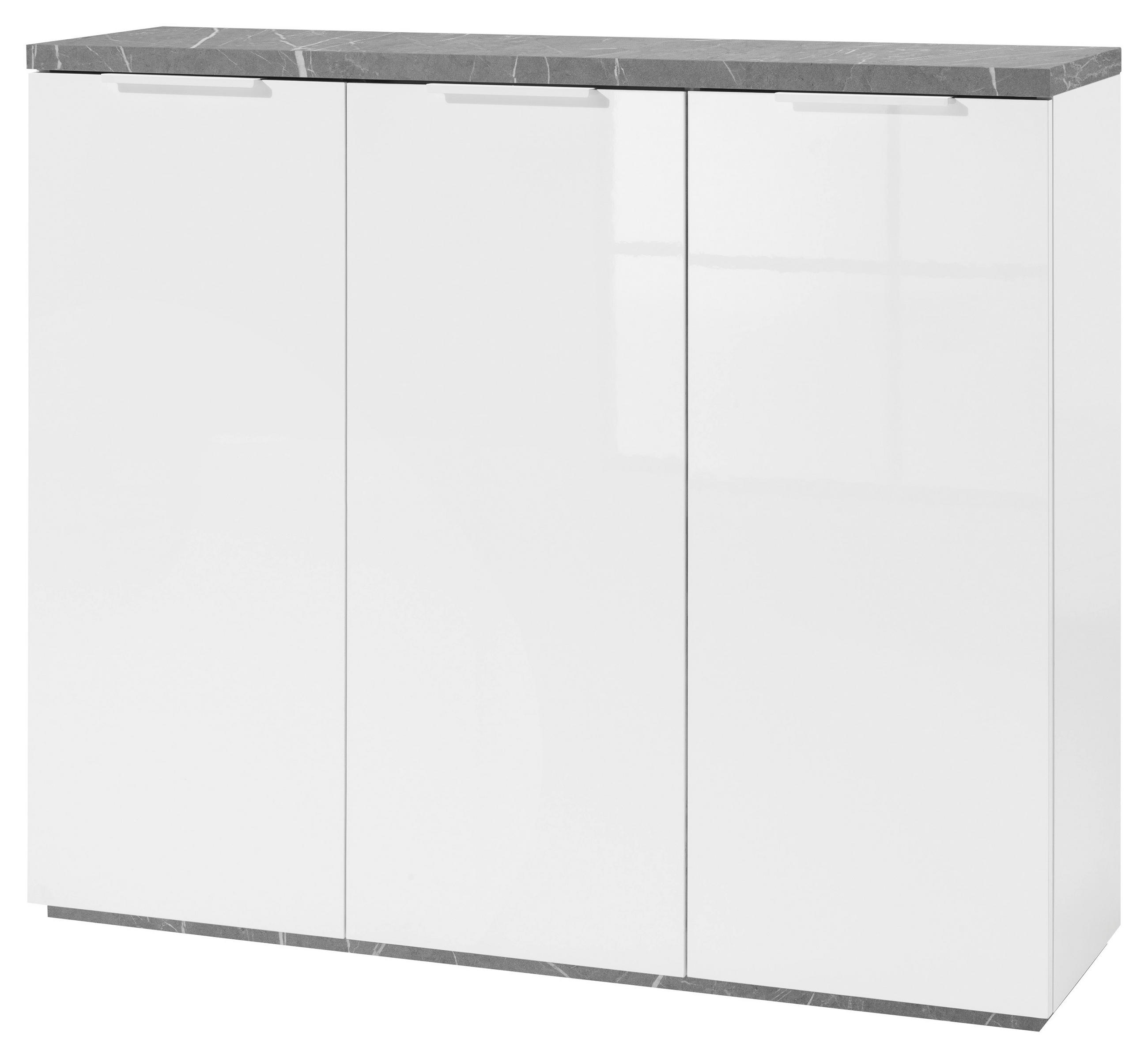 OMARA ZA ČEVLJE barve hrasta, bela - barve hrasta/bela, Moderno, kovina/leseni material (120/102,3/35cm) - Carryhome