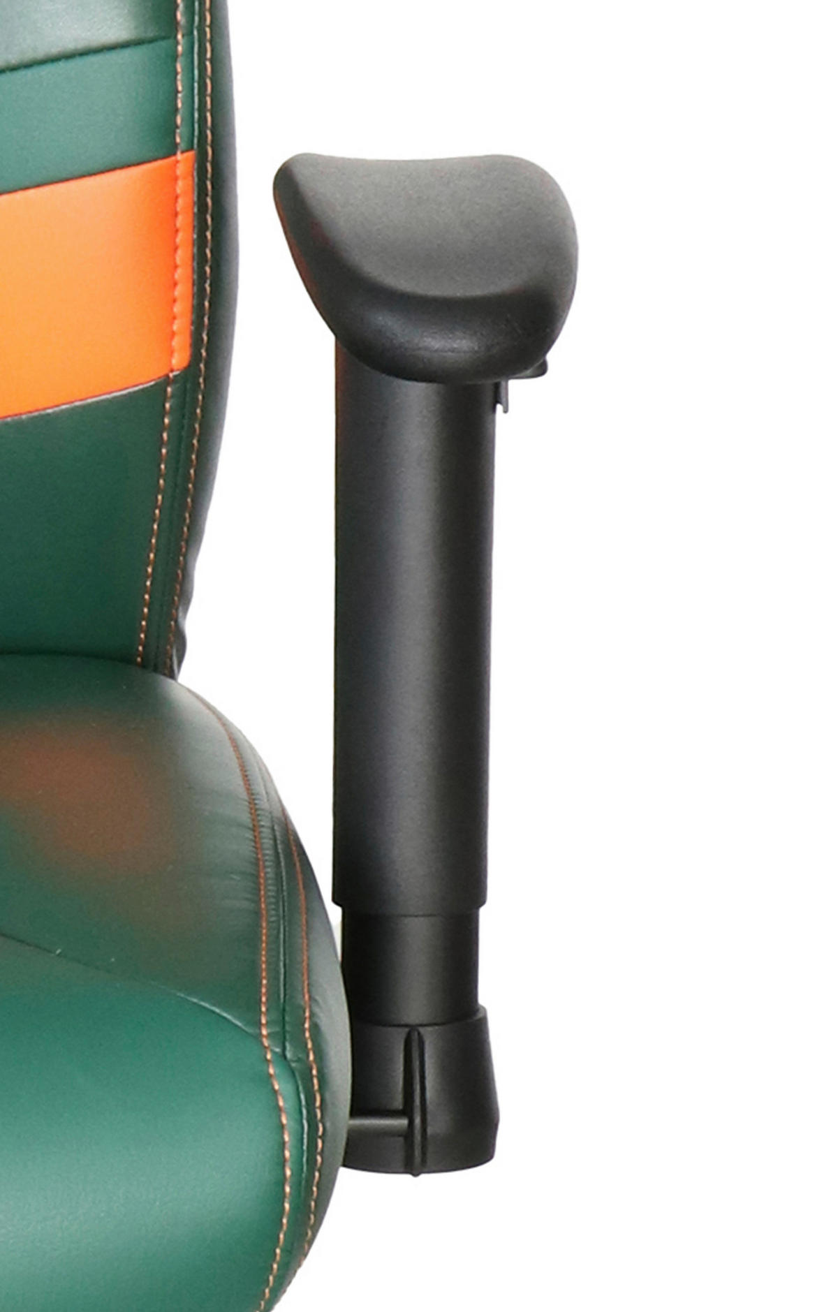 GAMINGSTUHL Grün, Orange, Schwarz Metall, Kunststoff   - Schwarz/Orange, Design, Kunststoff/Metall (72/117,5-126/71cm) - BX Gaming