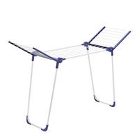 STANDTROCKNER Pegasus 120 Compact 149/43/76 cm  - Blau/Weiß, Basics (149/43/76cm) - Leifheit