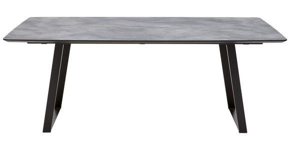 ESSTISCH in Metall, Kunststoff 140/90/76 cm   - Dunkelgrau/Schwarz, Design, Kunststoff/Metall (140/90/76cm) - Dieter Knoll