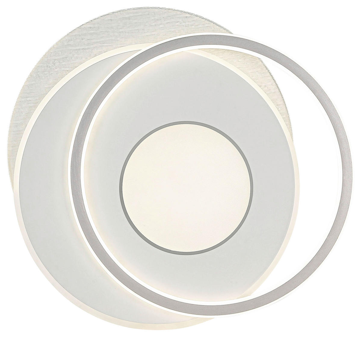 DECKENLEUCHTE 44/48/5 cm   - Chromfarben/Alufarben, Trend, Kunststoff/Metall (44/48/5cm) - Novel