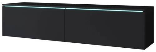 P & B NÍZKA KOMODA, grafitová, 140/30/33 cm