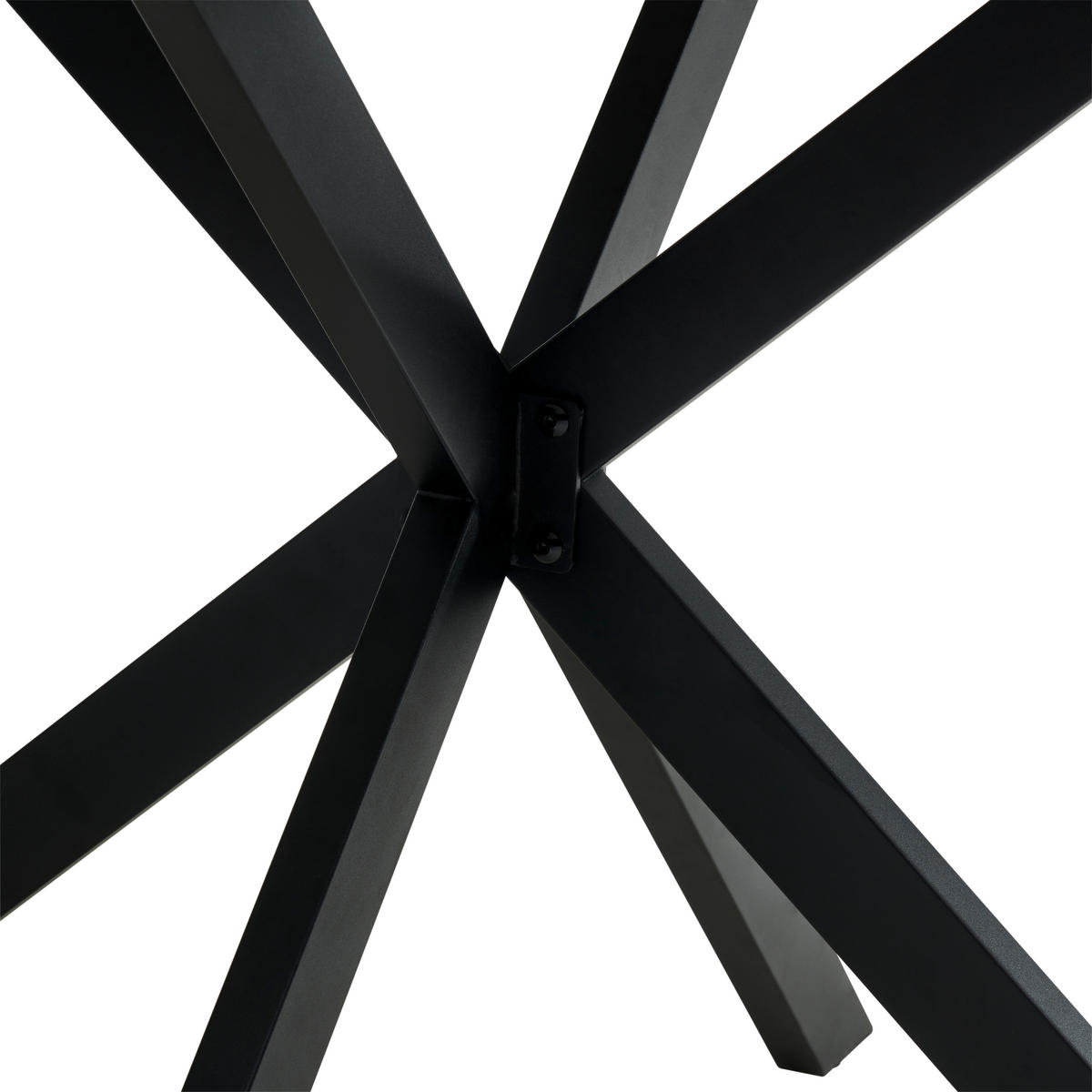 ESSTISCH in Metall, Holzwerkstoff 120/120/75 cm  - Schwarz/Weiß, MODERN, Holzwerkstoff/Metall (120/120/75cm) - MID.YOU