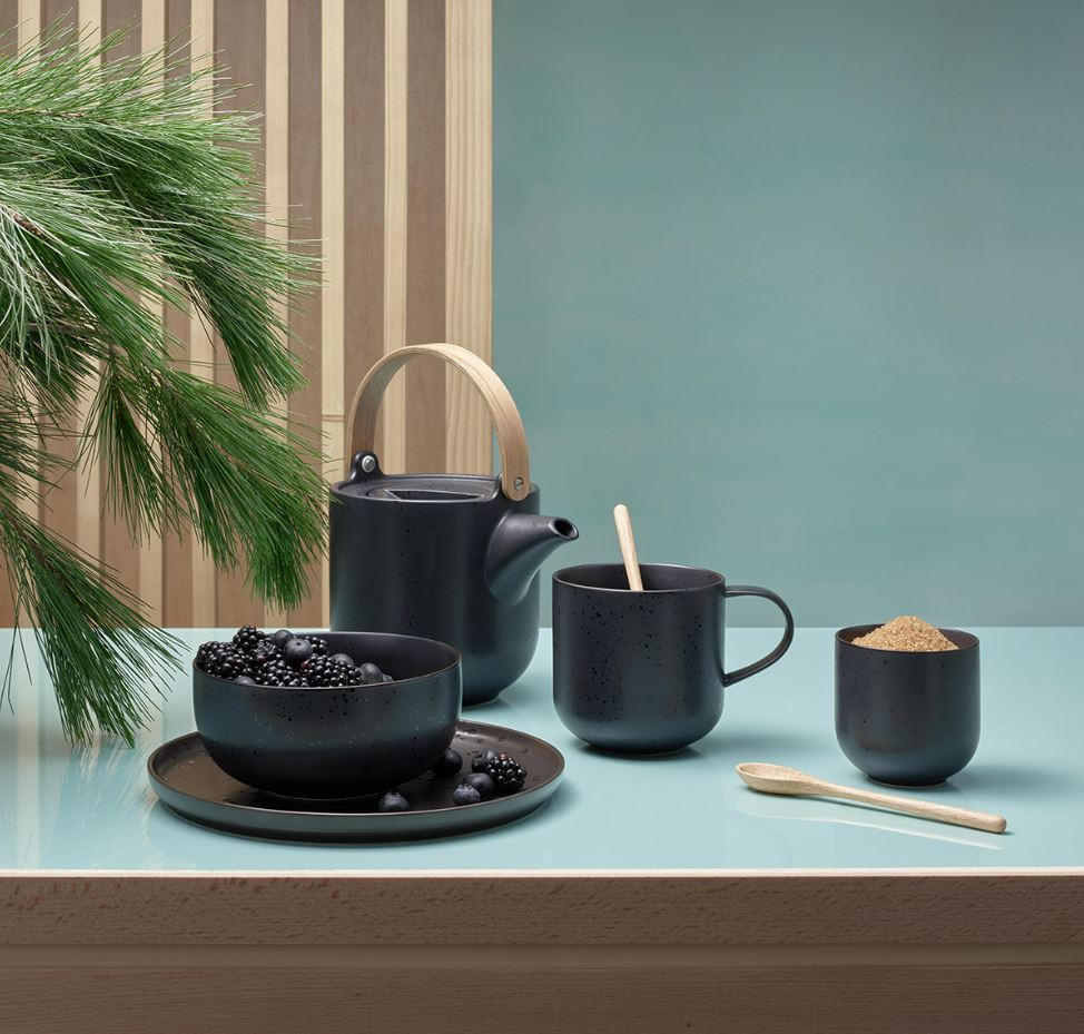 TEEKANNE COPPA KURO  - Schwarz, Design, Holz/Keramik (17,5/12,6/14,5cm) - ASA