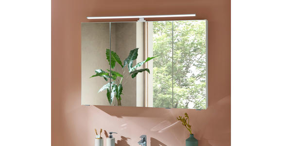 BADEZIMMER 3-teilig  in 105 cm  - Chromfarben/Weiß, KONVENTIONELL, Glas/Holzwerkstoff (105cm) - Xora