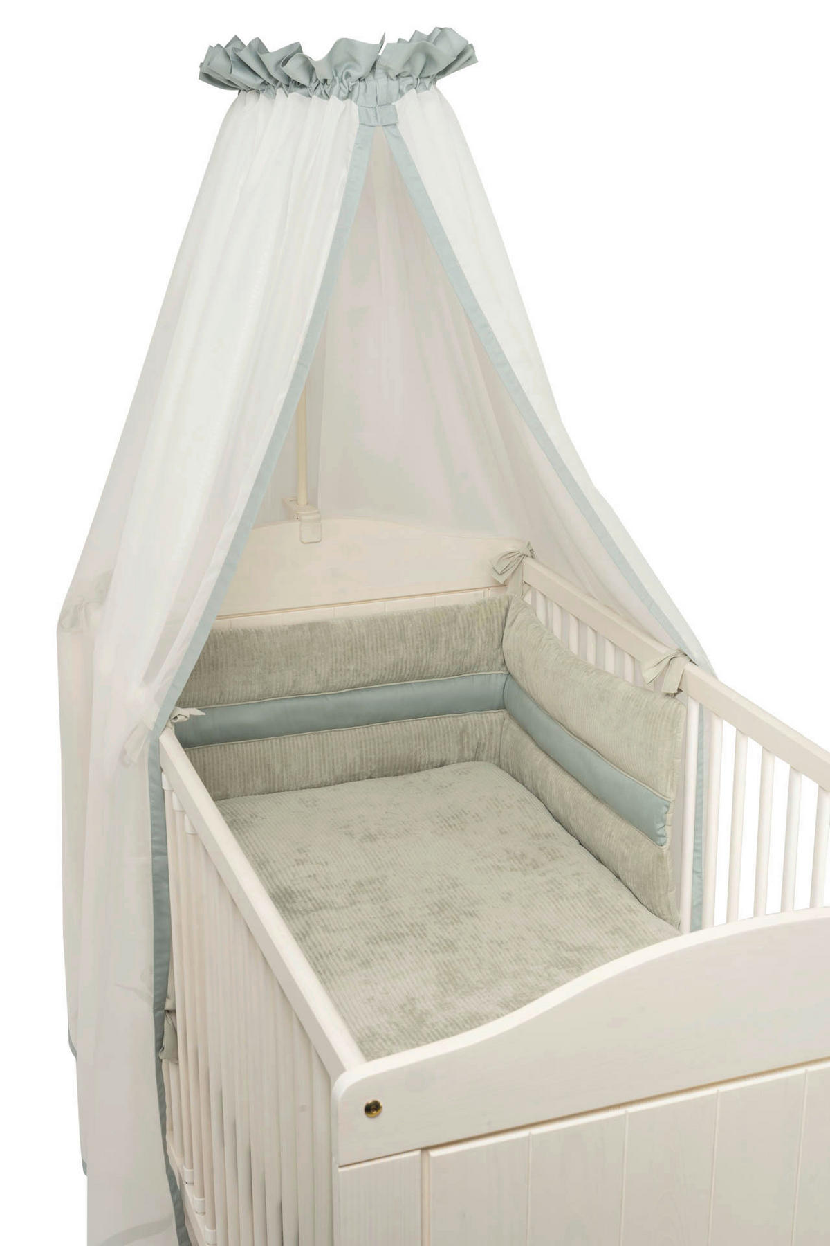 GITTERBETTSET Nicki-Cord  - Grün, Basics, Textil (100/135cm) - Bebe's Collection