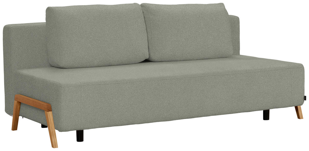 SCHLAFSOFA Chenille Greige  - Greige/Naturfarben, Design, Holz/Textil (211/88/102cm) - Niels Andersson