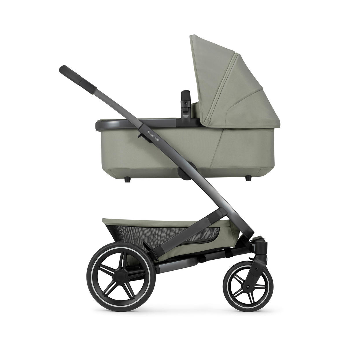 KINDERWAGENSET  Geo3 Mono  Sage Green  - Pastellgrün/Grau, Basics, Textil/Metall (60/92-113/77-105cm) - Joolz