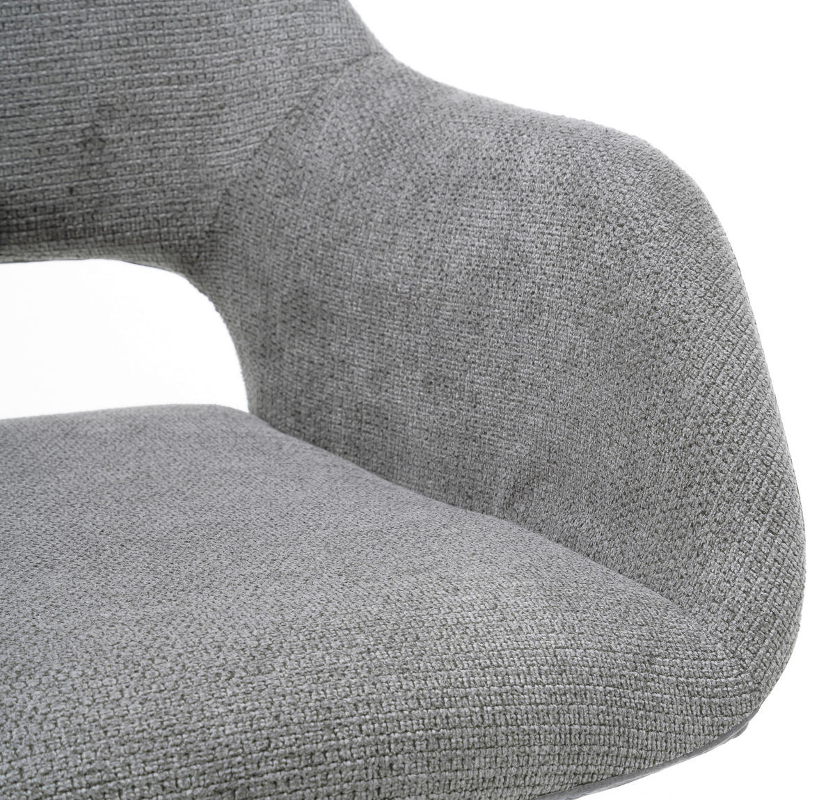 ARMLEHNSTUHL  in Flachgewebe, Mikrofaser  - Hellgrau/Schwarz, Design, Holz/Textil (56/86/64cm) - Lomoco