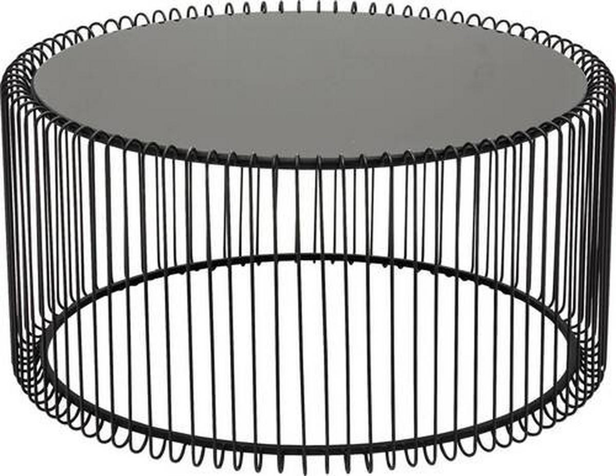 BEISTELLTISCHSET in Metall, Glas 60-69,5/60-69,5/30,5-33,5 cm  - Schwarz, LIFESTYLE, Glas/Metall (60-69,5/60-69,5/30,5-33,5cm) - Ambia Home