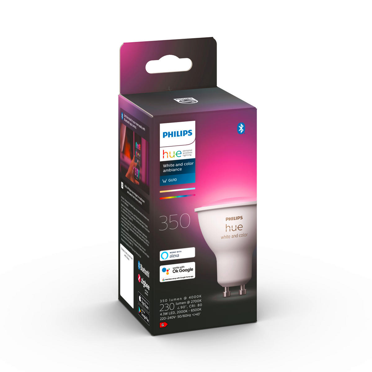 LED-LEUCHTMITTEL   GU10 4,2 W  - Weiß, Basics, Kunststoff (5/5,8cm) - Philips HUE