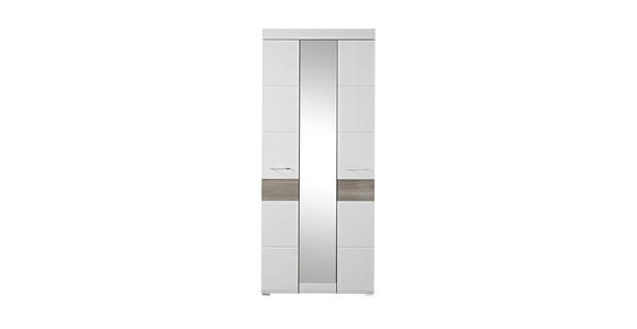 GARDEROBENSCHRANK 84/200/40 cm - Chromfarben/Eichefarben, Basics, Holzwerkstoff/Metall (84/200/40cm) - Carryhome