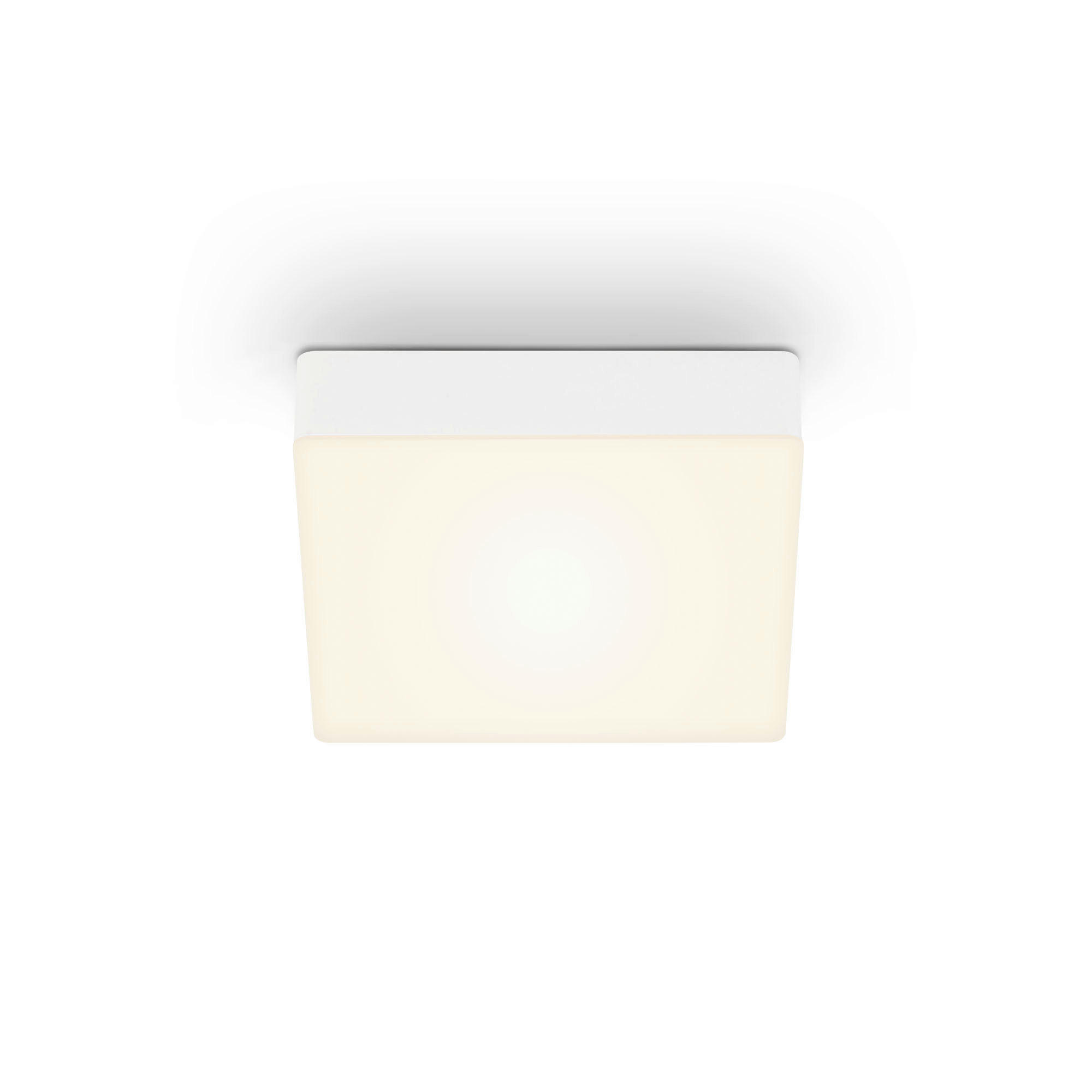 STROPNÍ SVÍTIDLO, 15.7/15.7/3.6 cm - bílá, Design, plast (15.7/15.7/3.6cm)