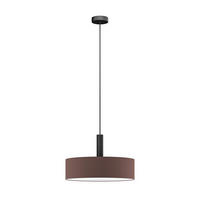 FÜGGŐLÁMPA 50/115 cm  - sötétbarna, Basics, műanyag/textil (50/115cm)