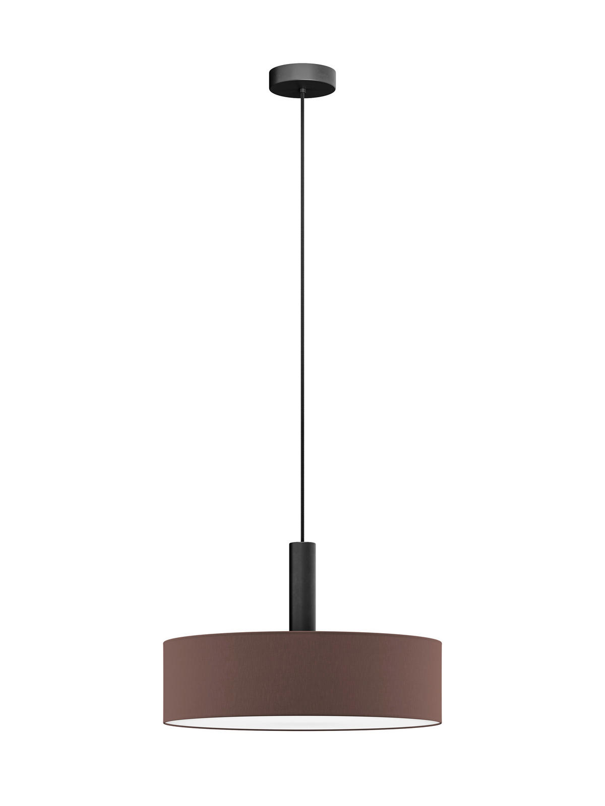 FÜGGŐLÁMPA 50/115 cm  - sötétbarna, Basics, műanyag/textil (50/115cm)