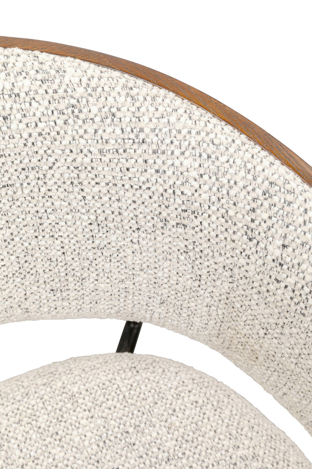 ARMLEHNSTUHL  inklusive Armlehnen Webstoff  Braun, Schwarz, Beige  - Beige/Schwarz, Design, Holz/Textil (62/76,5/56,5cm) - Kare-Design