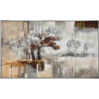 ÖLGEMÄLDE Abstraktes, Bäume 120/70 cm  - Silberfarben/Braun, Design, Holz/Kunststoff (120/70cm) - Monee