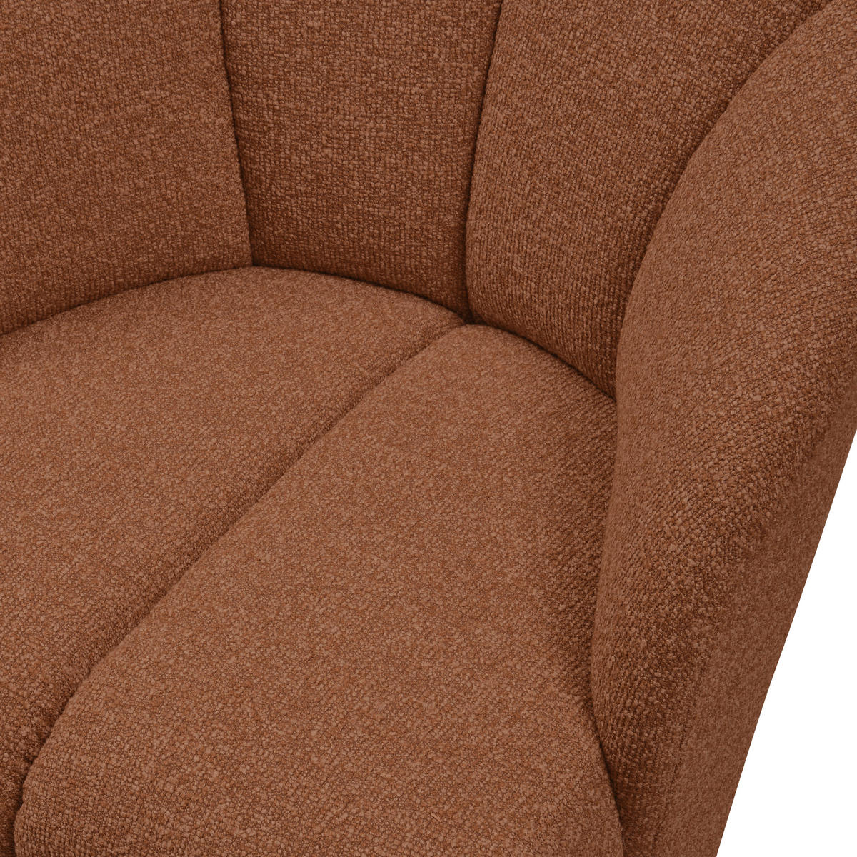 SESSEL in Bouclé Rostfarben  - Rostfarben, MODERN, Kunststoff/Textil (68/75/77cm) - Livetastic
