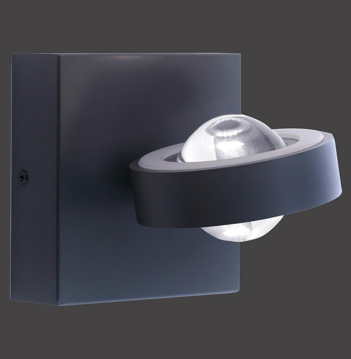 LED-WANDLEUCHTE - Anthrazit, Design, Metall (15,7/13/13cm) - Paul Neuhaus