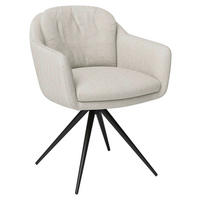 ARMLEHNSTUHL Stahl Chenille  - Beige/Schwarz, Design, Textil/Metall (63/83/65cm) - Joop!