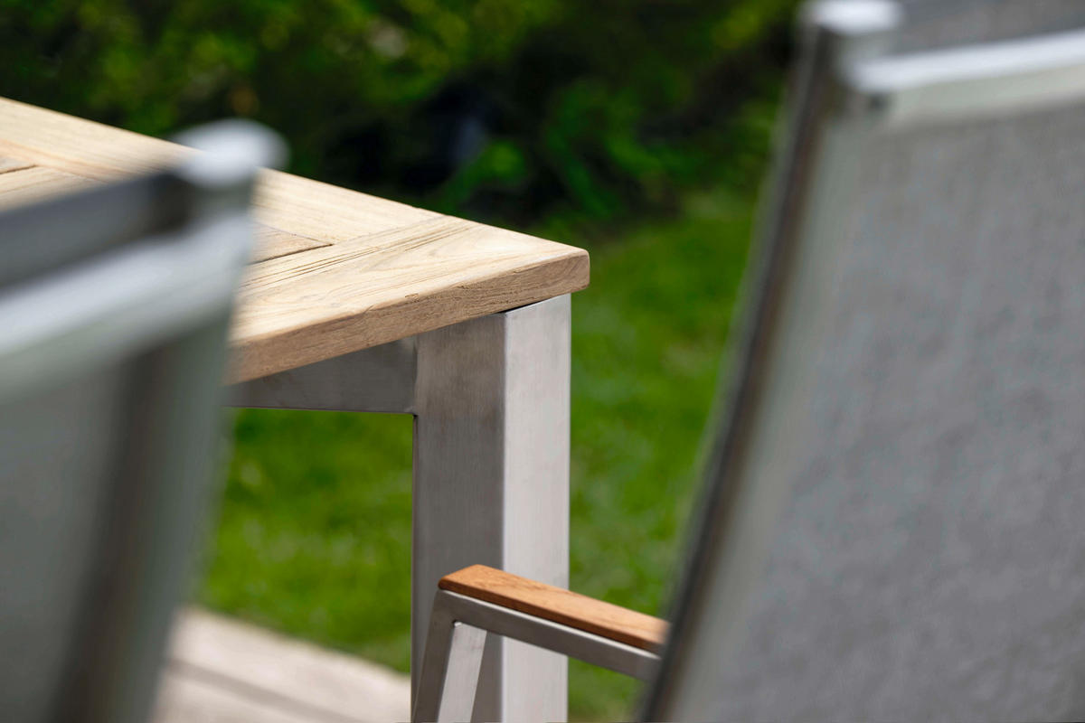 TISCHPLATTE in Holz 160/90/2,2 cm   - Teakfarben, Design, Holz (160/90/2,2cm) - Stern