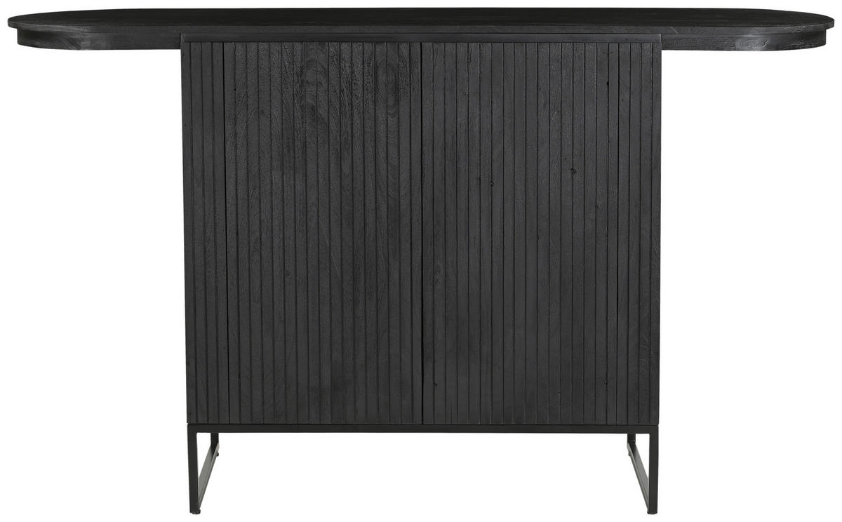 KONYHASZIGET 180/105/50 cm  - akáciaszínű/fekete, Design, fa/fém (180/105/50cm) - Livetastic