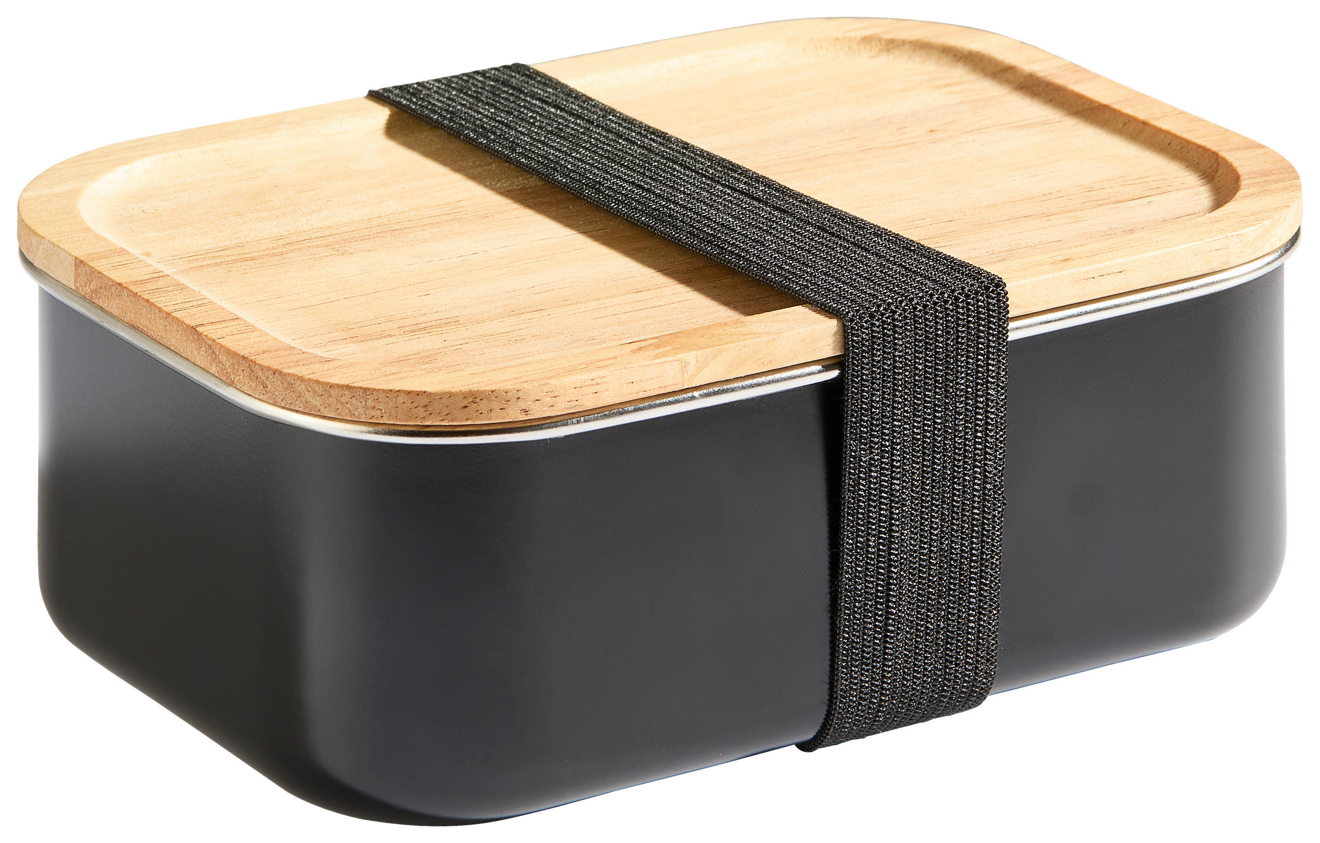 LUNCHBOX  - Hellbraun/Schwarz, Trend, Holz/Kunststoff (16,5/11/5,8cm) - Homeware Profession.