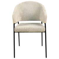 NASLANJAČ, les, kovina, tekstil bež  - črna/bež, Design, kovina/tekstil (58/84,5/55.5cm) - Hom`in