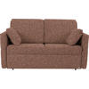 SCHLAFSOFA  in Mikrovelours Terracotta  - Terracotta/Schwarz, KONVENTIONELL, Kunststoff/Textil (176/88/91cm) - Sedda