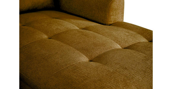 WOHNLANDSCHAFT Senfgelb Chenille  - Senfgelb/Schwarz, KONVENTIONELL, Textil/Metall (188/340/160cm) - Xora