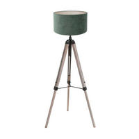 STEHLEUCHTE - Eiche grau/Grün, Trend, Naturmaterialien/Holz (75/170/75cm)