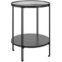 BEISTELLTISCH in Metall, Glas, Holzwerkstoff  - Schwarz, Design, Glas/Holzwerkstoff (42/55cm) - MID.YOU