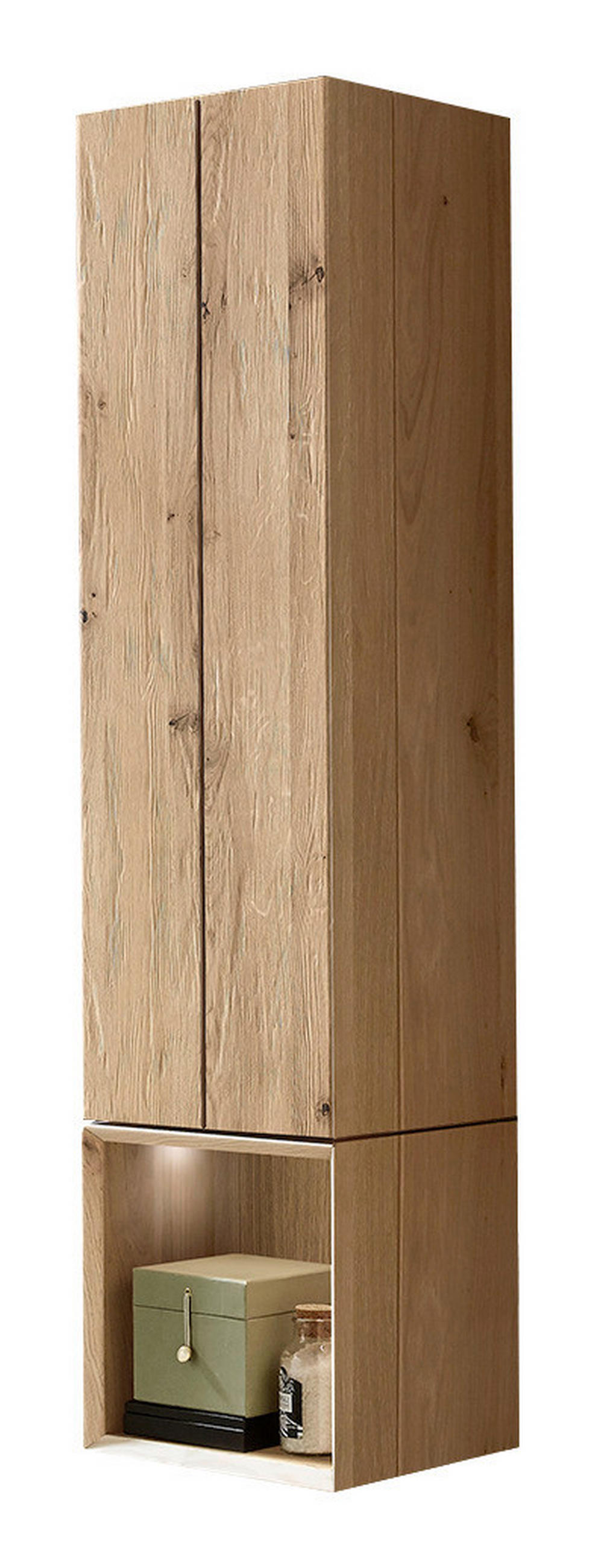 HOCHSCHRANK 38,4/153,6/33,1 cm  - Eichefarben, Natur, Glas/Holz (38,4/153,6/33,1cm) - Valdera