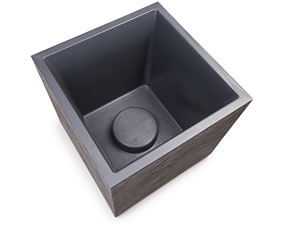 BLUMENKASTEN  - Anthrazit, Basics, Kunststoff (39/43/39cm) - Ambia Garden