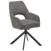 ARMLEHNSTUHL  in Eisen Webstoff  - Anthrazit/Schwarz, Design, Textil/Metall (58/89/62cm) - SetOne by Musterring