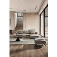 ECKSOFA inkl. Funktionen Taupe Chenille  - Taupe/Schwarz, Design, Textil/Metall (282/189cm) - Novel