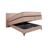 BOX KREVET 180/200 cm     sivo-smeđa  - sivo-smeđa, Moderno, drvni materijal/tekstil (180/200cm) - Hom`in