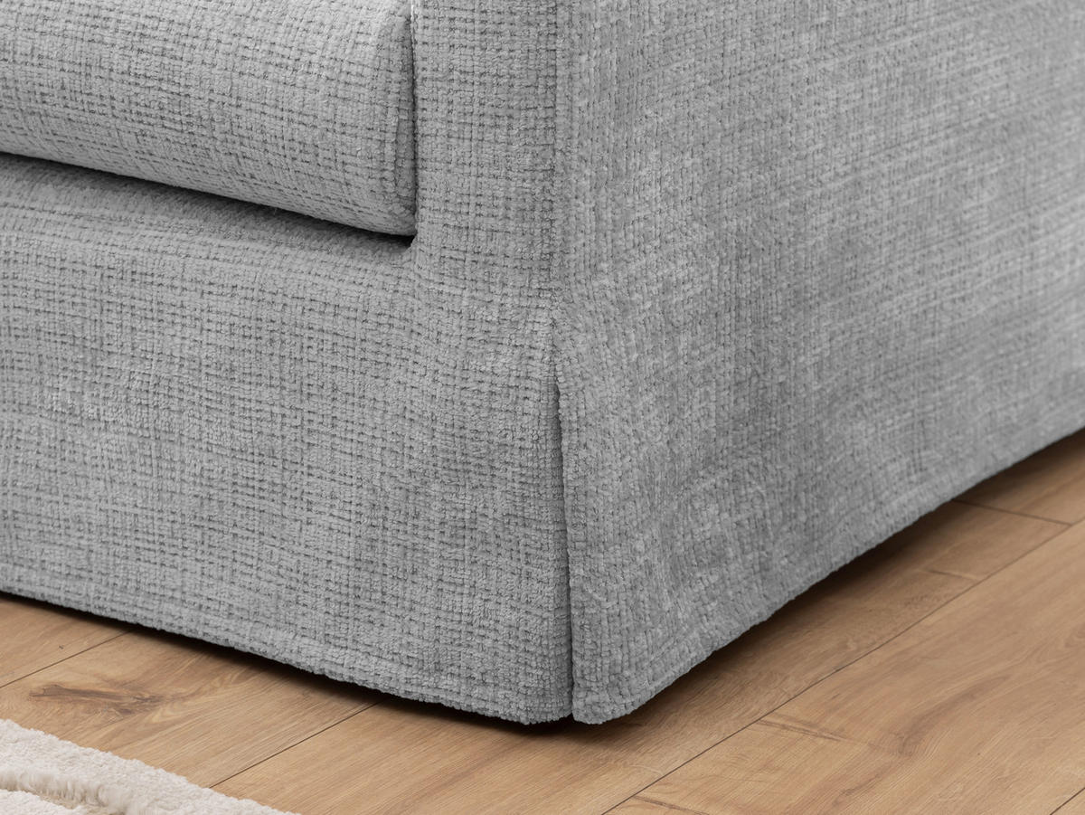 3-SITZER-BEZUG - Hellgrau, Design, Textil (195/89/95cm) - P & B