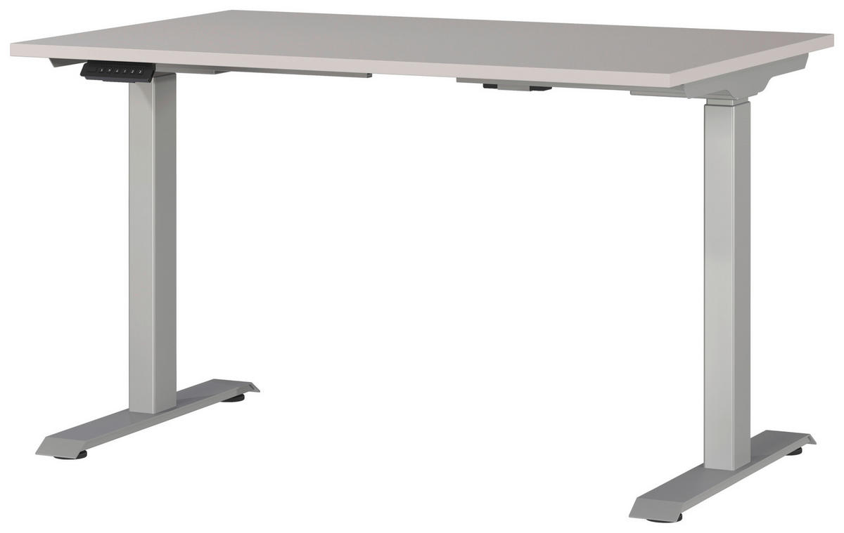 SCHREIBTISCH 120/80/72-118 cm  in Silberfarben, Kaschmir  - Kaschmir/Silberfarben, MODERN, Holzwerkstoff/Metall (120/80/72-118cm) - Novel