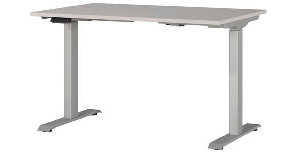 SCHREIBTISCH 120/80/72-118 cm  in Silberfarben, Kaschmir  - Kaschmir/Silberfarben, MODERN, Holzwerkstoff/Metall (120/80/72-118cm) - Novel