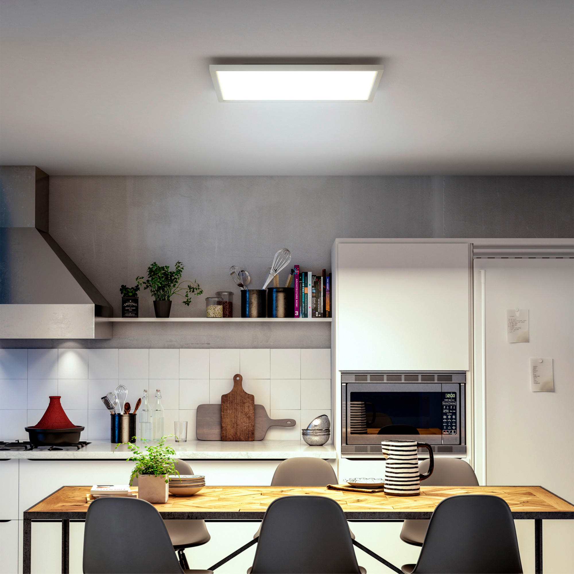 LED-DECKENLEUCHTE Aurelle  Smart 60/60/4,6 cm   - Weiß, Basics, Metall (60/60/4,6cm) - Philips HUE