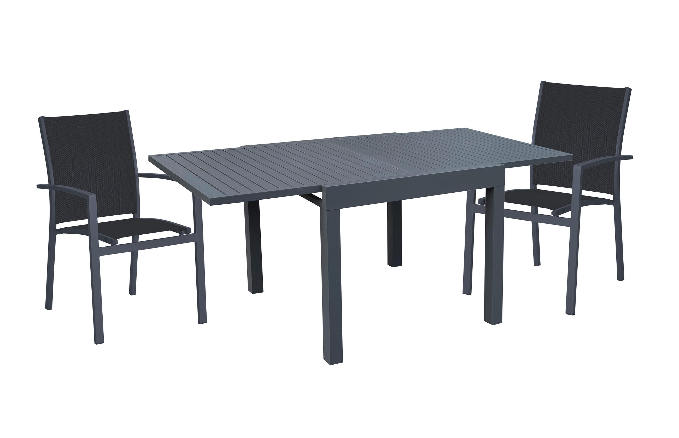 GARTENSET Aluminium  - Dunkelgrau, Basics, Kunststoff/Metall (61/89/56,5cm) - Gardenson
