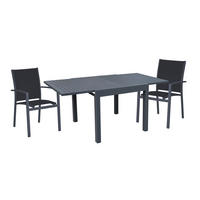GARTENSET Aluminium  - Dunkelgrau, Basics, Kunststoff/Metall (61/89/56,5cm) - Gardenson