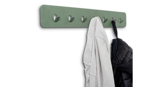 HAKENLEISTE  in Grün  - Grün, Design, Metall (70/10/3cm) - Xora