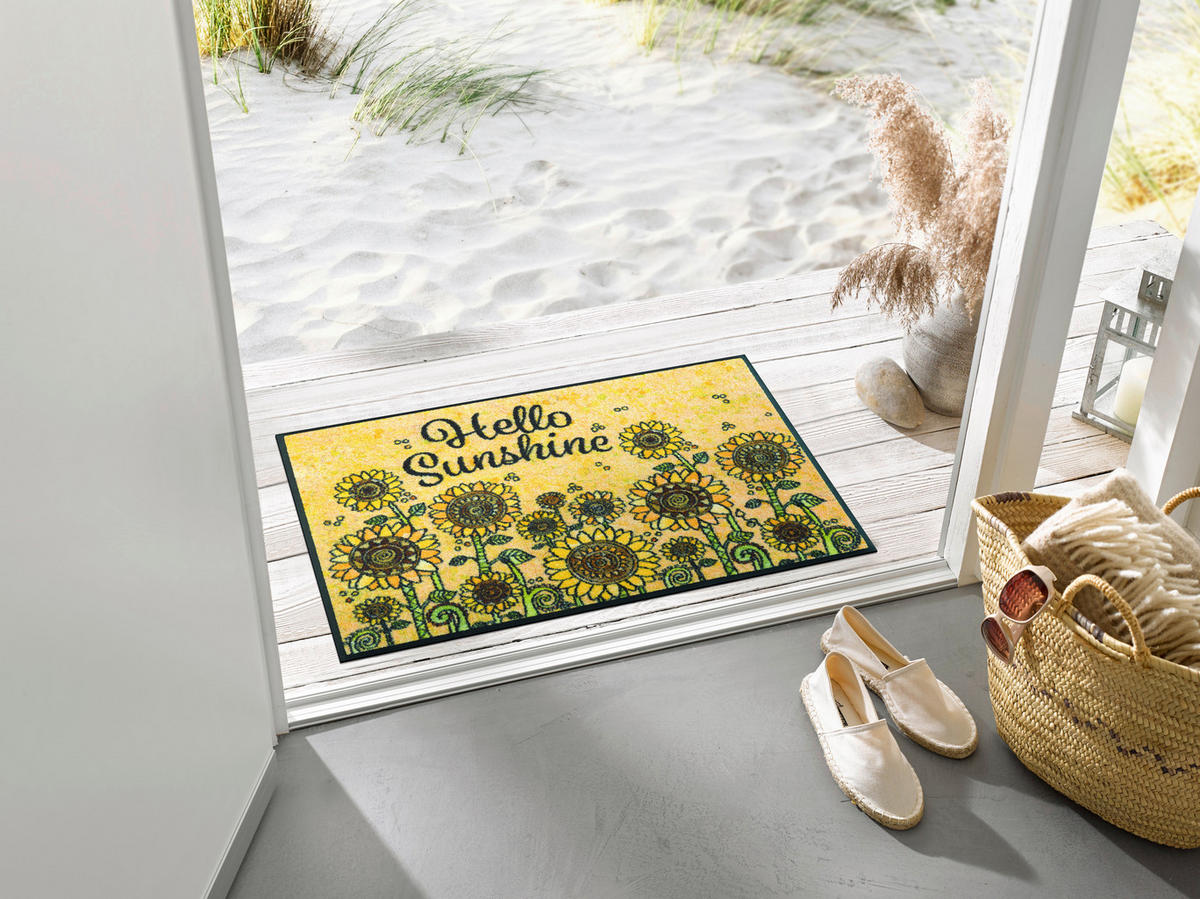 FUßMATTE  50/75 cm  Beige  - Beige, Design, Kunststoff/Textil (50/75cm) - wash+dry