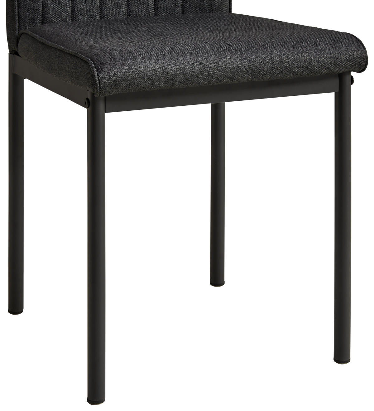 STUHL  in Eisen Mikrofaser Metall, Textil  - Dunkelgrau/Grau, LIFESTYLE, Textil/Metall (44/91/58cm) - Livetastic