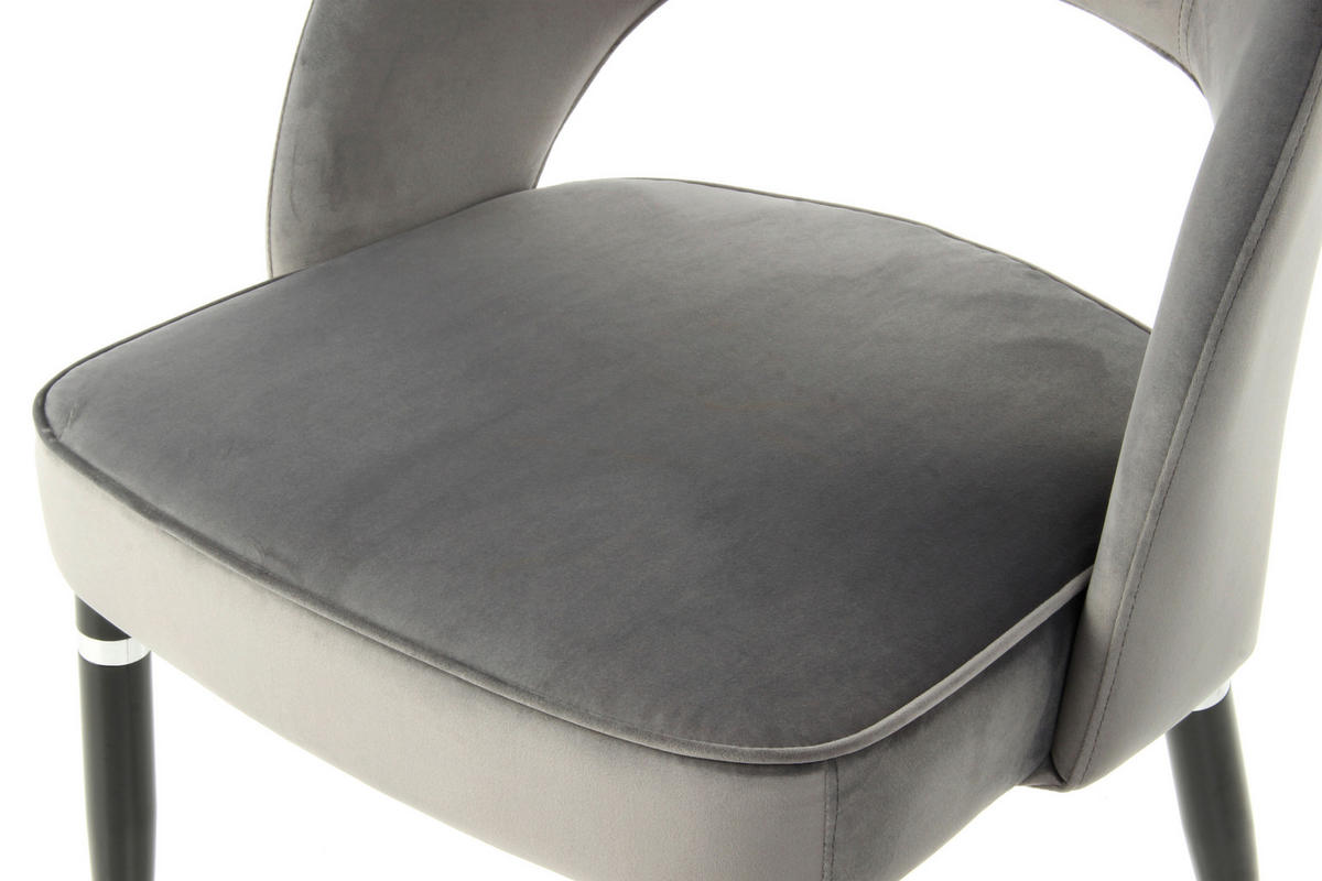 SADA STOLIČIEK 2 kus - čierna/sivá, Modern, kov/textil (58/83/56cm) - MID.YOU