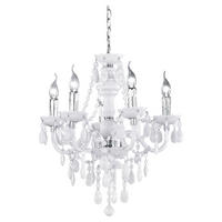 RASKOŠNI LUSTER  52/150 cm      - boja hroma/bela, Dizajnerski, metal/plastika (52/150cm)