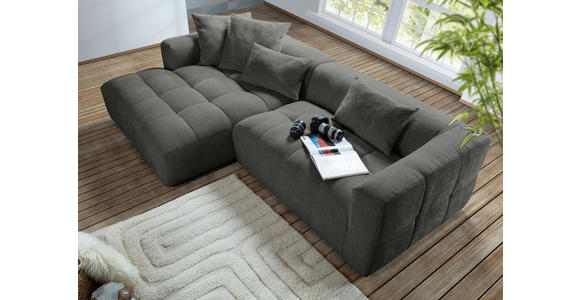 ECKSOFA  in Flachgewebe Schwarz  170/280 cm  - Schwarz, KONVENTIONELL, Kunststoff/Textil (170/280cm) - Carryhome